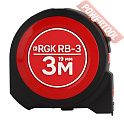 Рулетка измерительная 3 м 19 мм с метрической шкалой RGK RB-3