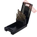 Набор спиральных сверл по металлу HSS-Co 1-10х12-87 мм цилиндрический хвостовик 19 шт D.BOR DIN338 DE W-011-141919108D-X