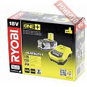 Набор два аккумулятора и зарядное устройство Li-Ion 18 В 5 Ач RYOBI RC 18120-250