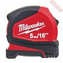 Рулетка измерительная 5 м 25 мм с метрической и дюймовой шкалой MILWAUKEE Pro 5 м