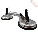 Присоска вакуумная зажимная для плитки двойная 118 мм 75/65 кг по гладким поверхностям TRIO DIAMOND 282002