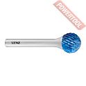 Борфреза твердосплавная с покрытием Blue-Tec форма D 20х17,5х8х62 мм насечка HP-3 LENZ LZBD 110 C3